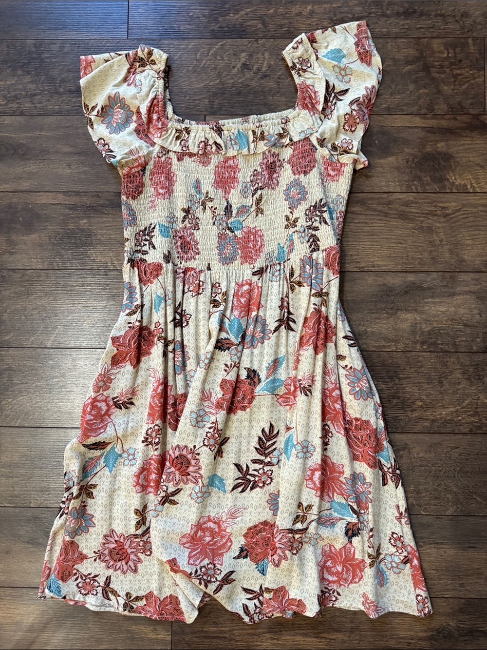 Maurices Neutral Beige Smocked Tank Top